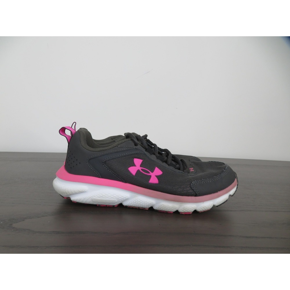 Under Armour Charged Assert 9 Shoes Womens 7.5 Gray Pink Running 3024853-107